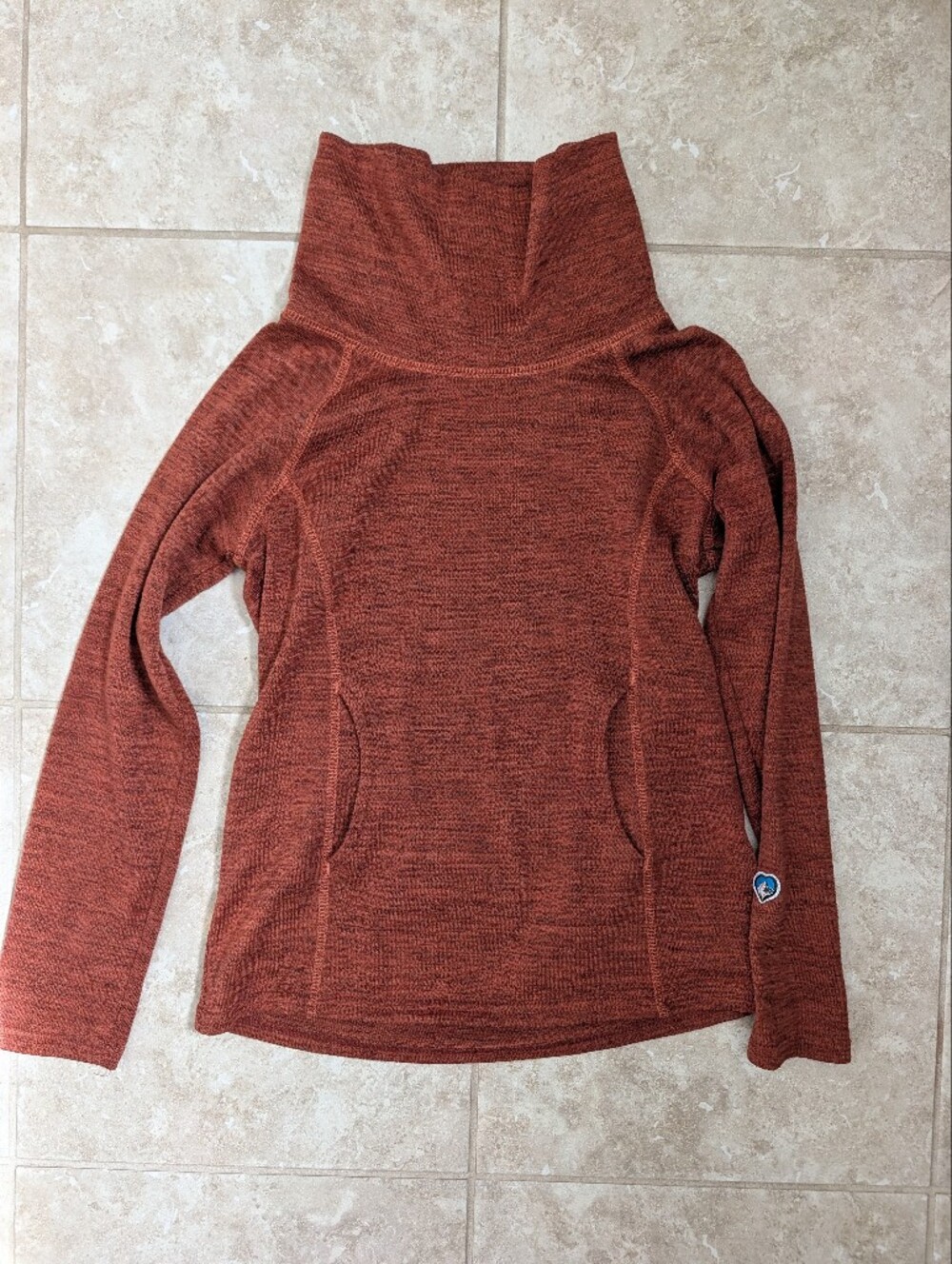 Kuhl Kids Unisex Orange Rust Sweater Size 7/8 Long Sleeve Outdoors Hiking
